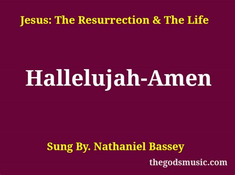 Hallelujah-Amen Christian Song Lyrics