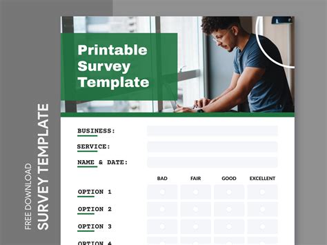 Printable Survey Free Google Docs Template by Free Google Docs Templates - gdoc.io on Dribbble