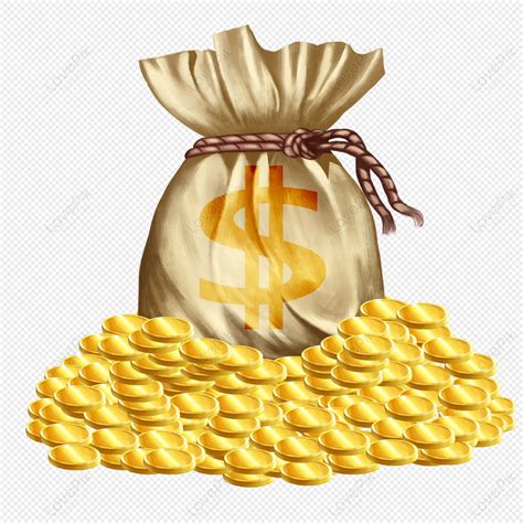 A Bag Of Gold Coins, Coin Bag, Golden Coins, Gold Bag PNG Free Download ...