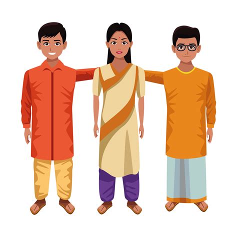 Indian cartoon characters 1503613 Vector Art at Vecteezy