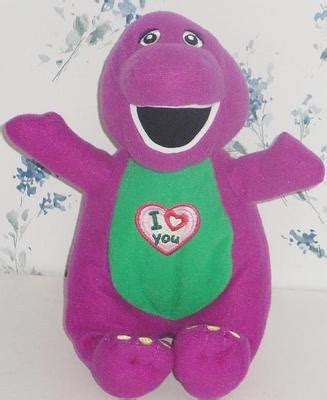 BARNEY THE PURPLE DINOSAUR SINGING I LOVE YOU 10" STUFFED PLUSH DOLL ...