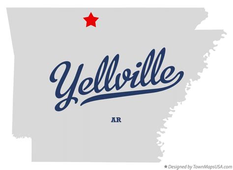 Map of Yellville, AR, Arkansas