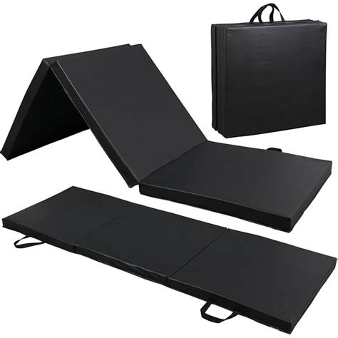 2’’ Thick Tri-fold Folding Gym Exercise Mat, Gymnastics Tumbling Mat with Carrying Handles for ...