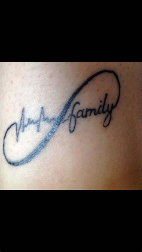 Infinity tattoo - heartbeat & family Infinity Tattoo Family, Infinity ...