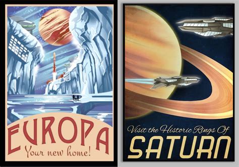 These travel posters will make you dream of an interplanetary vacation ...