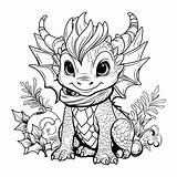 Baby Dragon Coloring Page sketch template