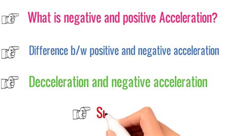 Negative And Positive Acceleration