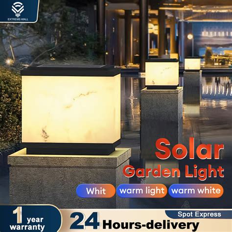 Lampu pagar solar Garden light Outdoor Waterproof LED 3-Colors Solar fence lamp Sensor solar ...