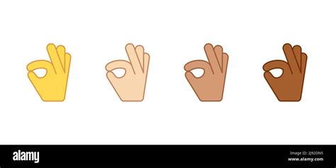 Ok emoji best gesture icon. Hand okay thumbs finger choice vector good ...