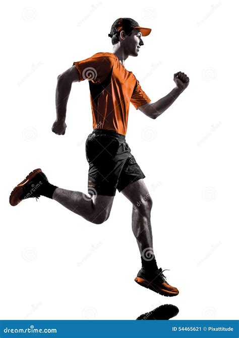 Man Runner Jogger Running Jogging Silhouette Stock Image - Image of people, athletes: 54465621