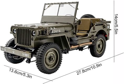 Buy HKSHYK 1/12 Scale RC Military Truck, 4x4 Hobby Grade RTR RC Car ...