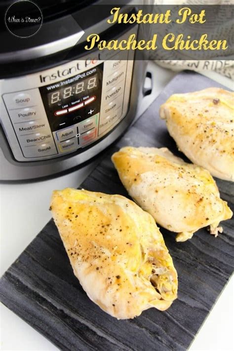 Instant Pot Poached Chicken (Zero Weight Watchers Points) - When is Dinner Instant Pot Poached ...