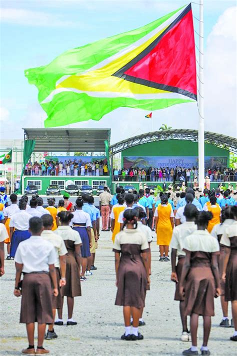 Youths dominate 53rd anniversary flag-raising ceremony - Guyana Times