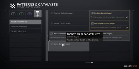 Destiny 2: How To Get The Monte Carlo Catalyst (& What It Does)