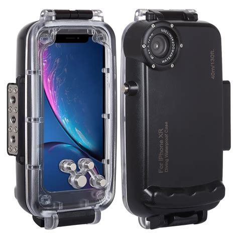 HAWEEL 40m/130ft Waterproof Diving Housing Photo Video Taking Underwater Cover Case for iPhone ...