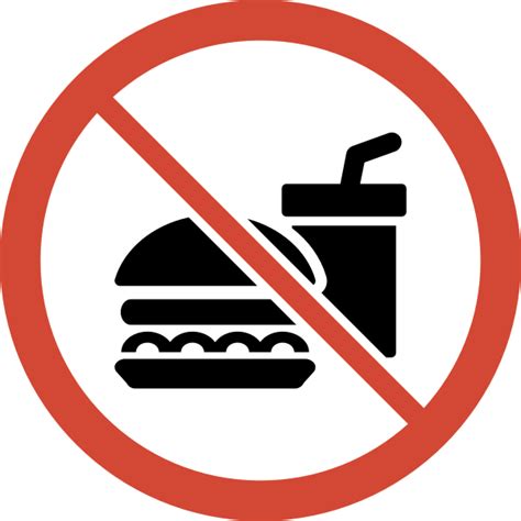 No food or drink sign vector image | Free SVG