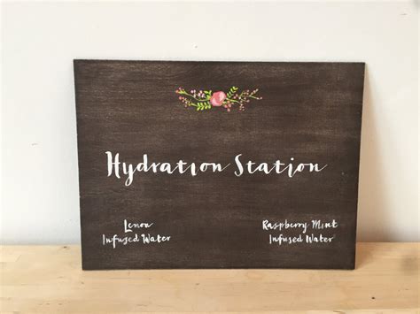 Handpainted Hydration Station Sign by NixieSparrow on Etsy