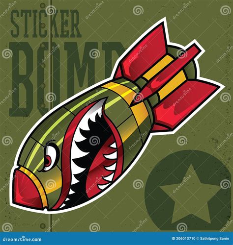 Air Bomb Flying Tiger Shark Mouth Sticker Vinyl Camo Vector Illustration Stock Vector ...