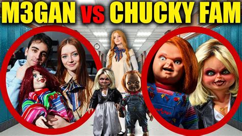 M3GAN vs CHUCKY FAMILY at School! (Daughter Chuckany ran away!) - YouTube