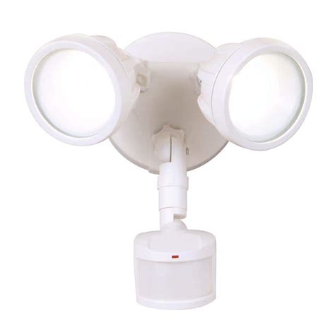 All-Pro 180-Degree White Motion Activated Sensor Twin-Head Round ...