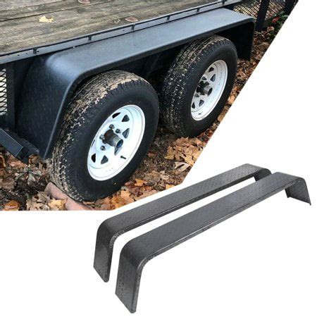 ECOTRIC Steel 14 Gauge Diamond Tread Plate Tandem Axle Trailer Fenders 10"x72"x13" (Fit 13"-15 ...