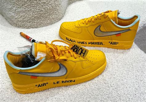 LeBron James Debuts Off-White x Nike Air Force 1 ‘University Gold ...