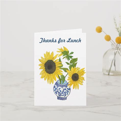 Thanks for Lunch Note Card | Zazzle | Note cards, Lunch notes, Volunteer quotes