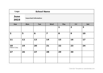 School Calendar 2023-2024 & Academic Calendar Templates