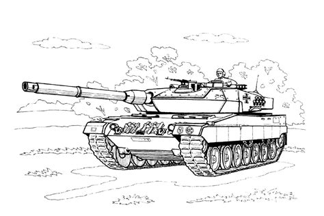 Coloriage Tank Leopard 2 - télécharger et imprimer gratuit sur ColoriageEnfant.Com