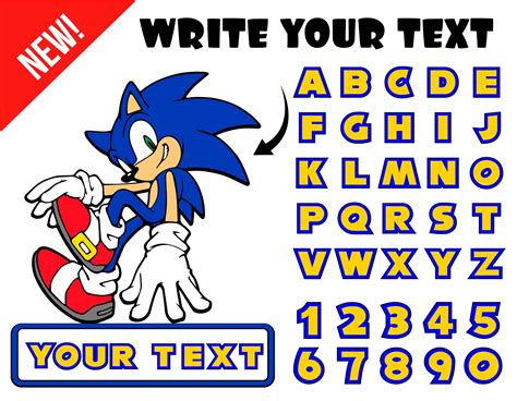 Sonic SVG Letters Personalized Shirt PNG Sonic Letters Svg - Etsy