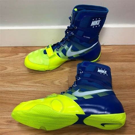 Limited Edition Nike HyperKO Boxing Boots Shoes Blue Neon Volt Size 12 ...