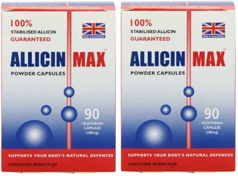 Allicin Max 90 Veg Caps (Pack of 2 - 180 Capsules)