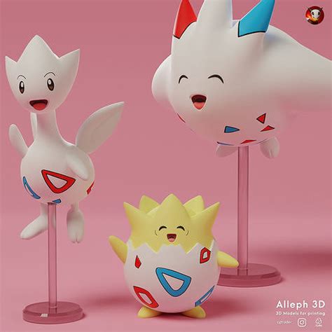 pokemon togepi evolution pack 3D model 3D printable | CGTrader