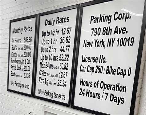 NYC monthly parking rates in Midtown : r/mildlyinteresting