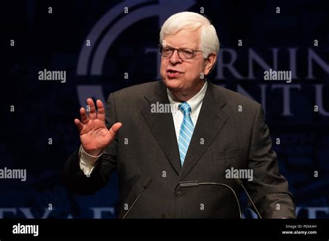 Dennis Prager, nationally syndicated conservative radio talk show host and writer, speaking at ...