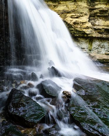 Base Of Mccormicks Creek Waterfall Stock Photo - Download Image Now - Beauty, Color Image ...