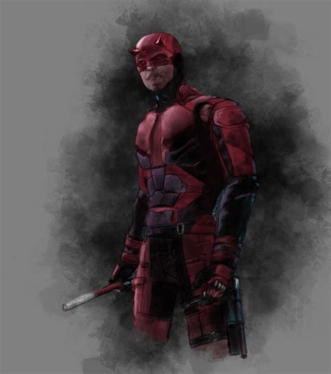 Fan art of Daredevil that I drew & painted a few days ago yet uploading only now to places other ...