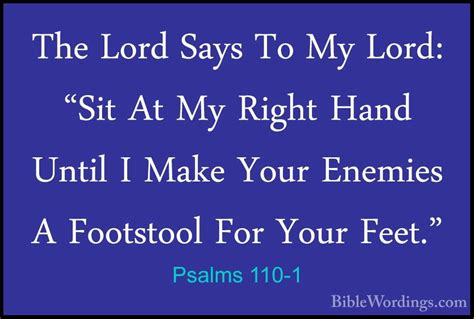 Psalms 110 - Holy Bible English - BibleWordings.com