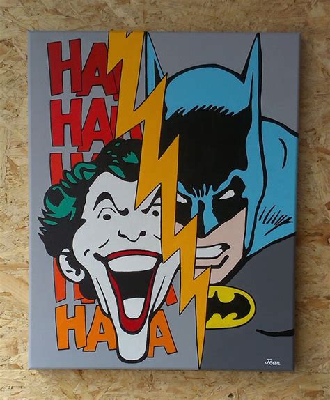 Batman vs The Joker (acryl on canvas, 40cm x 50cm, 07/2014) | Batman painting, Batman canvas art ...