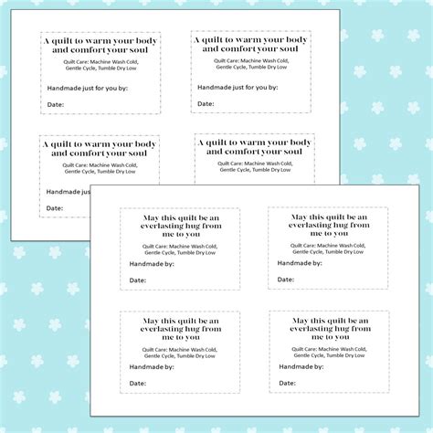 Free Printable Quilt Label Ideas - Printable Templates Free