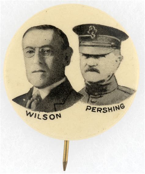 Hake's - WILSON AND PERSHING WWI JUGATE BUTTON.