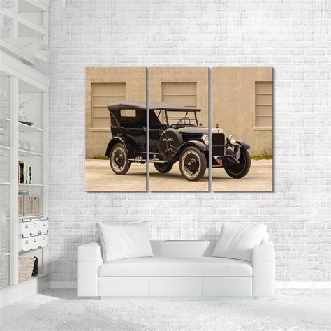 Car Decor Canvas Printing Black Car Large 3 Piece Wall Art | Etsy