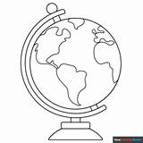 Coloring Pages Of A Globe sketch template
