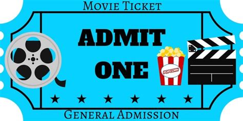 Free Printable Movie Ticket - FREE DOWNLOAD - Printable Templates Lab