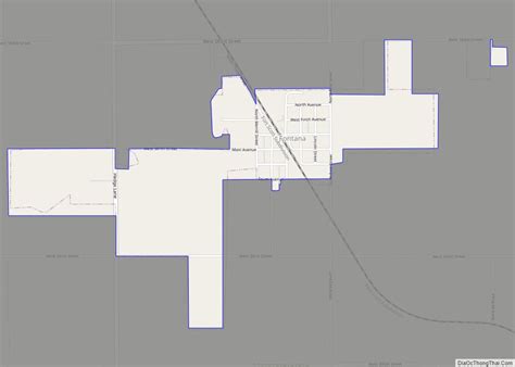 Map of Fontana city, Kansas