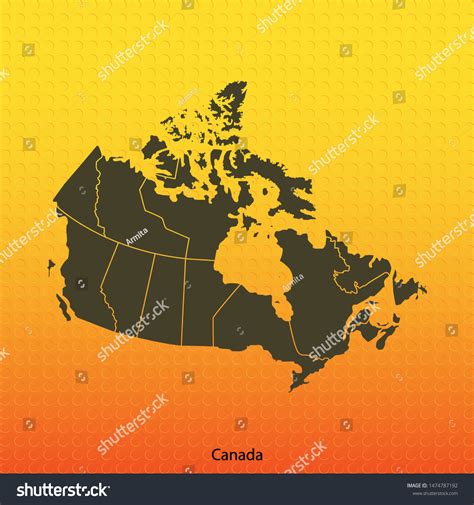 Map Canada Vector Illustration Stock Vector (Royalty Free) 1474787192