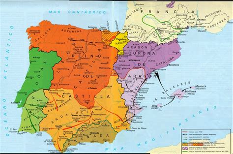 HISTORY OF SPAIN: Map about the third stage of the "Reconquest"