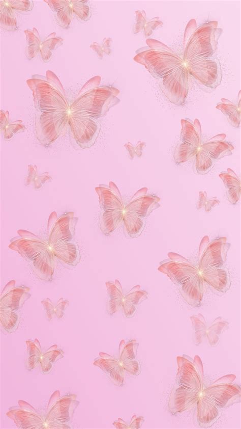 Cute Aesthetic Pink Butterfly Wallpapers - Wallpaper Cave