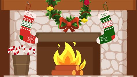 Download Christmas Vacation Zoom Background Fireplace | Wallpapers.com