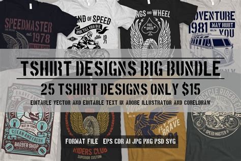 25 Premium Tshirt Designs Big Bundle 2 (59163)